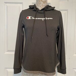 Champion grey hoodie with open back pullover long sleeve Small